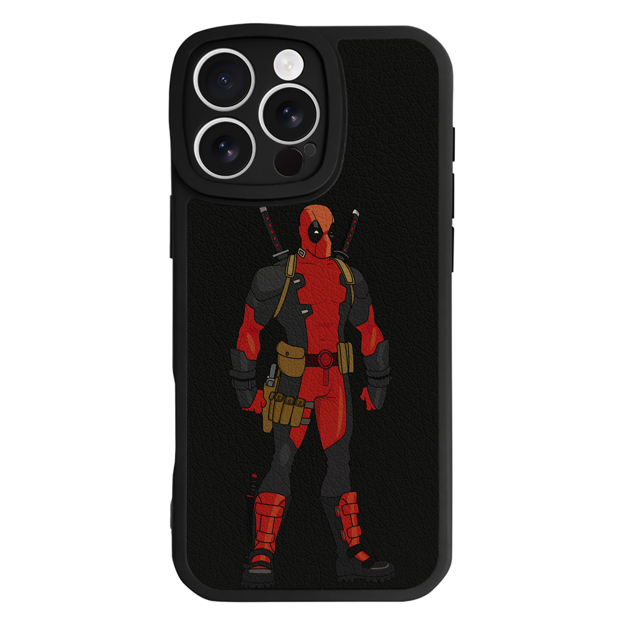 （画像用） Deadpool デッドプール 【iPhone 16シリーズ対応】シリコンスマホケース（レザー調） 材質：シリコン